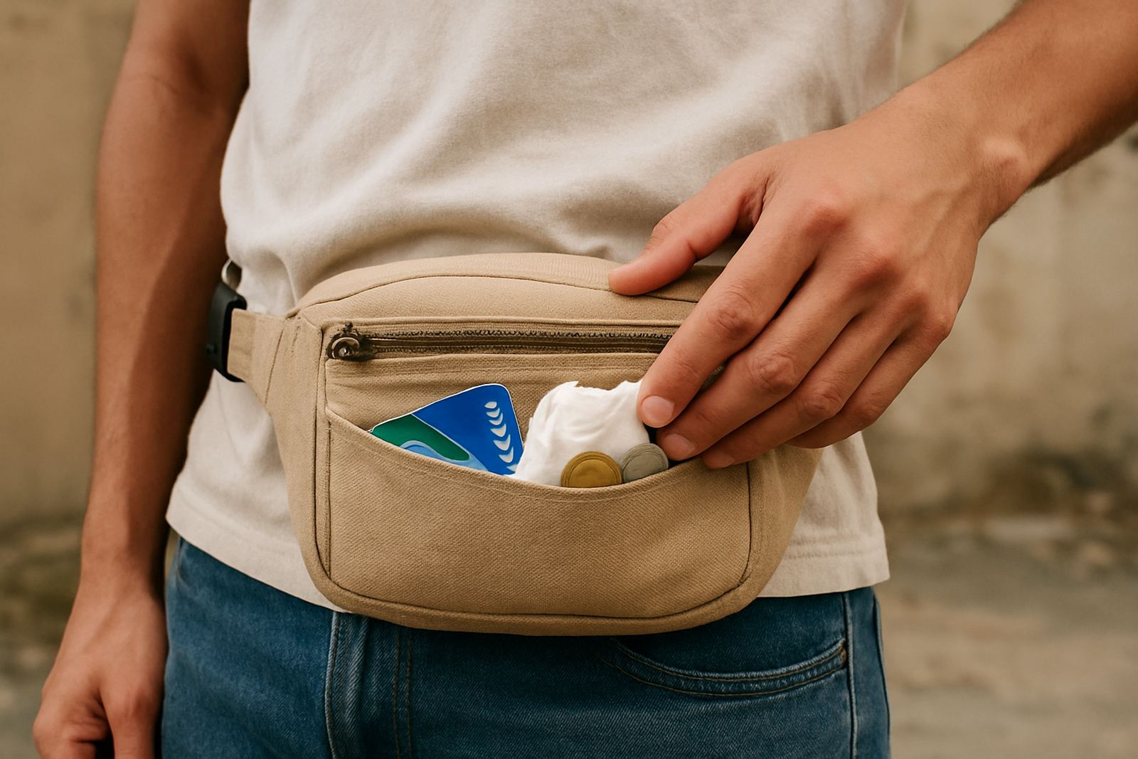 Canvas Zip Front