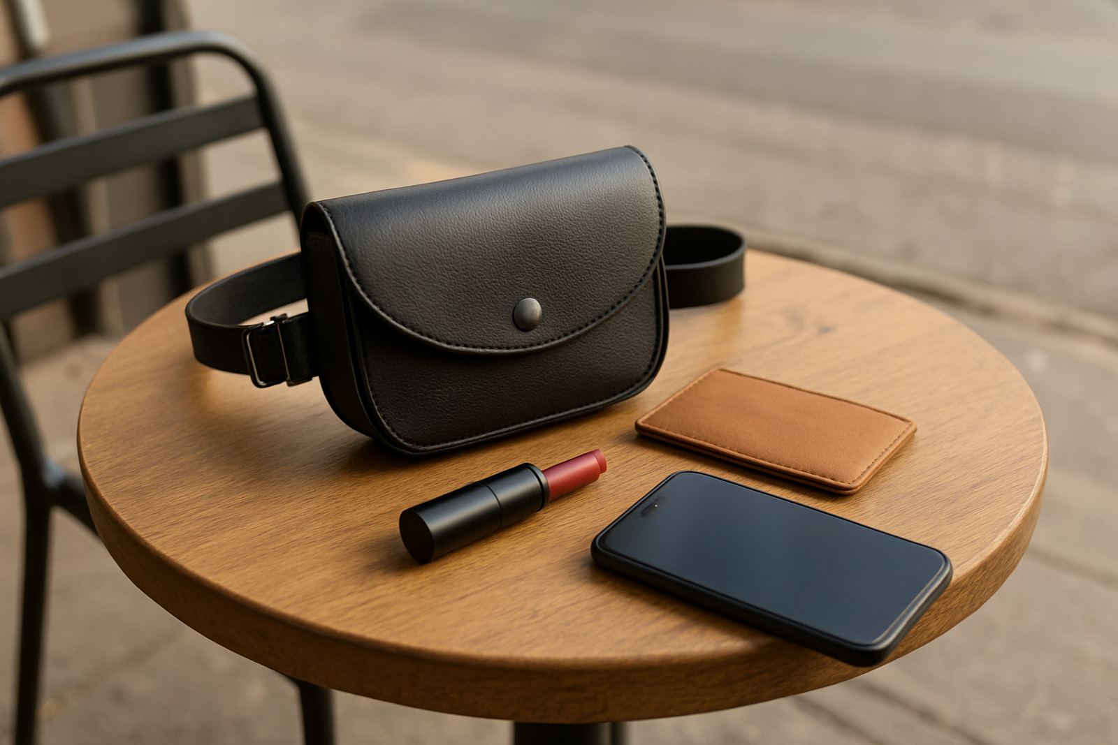 Mini Black Leather