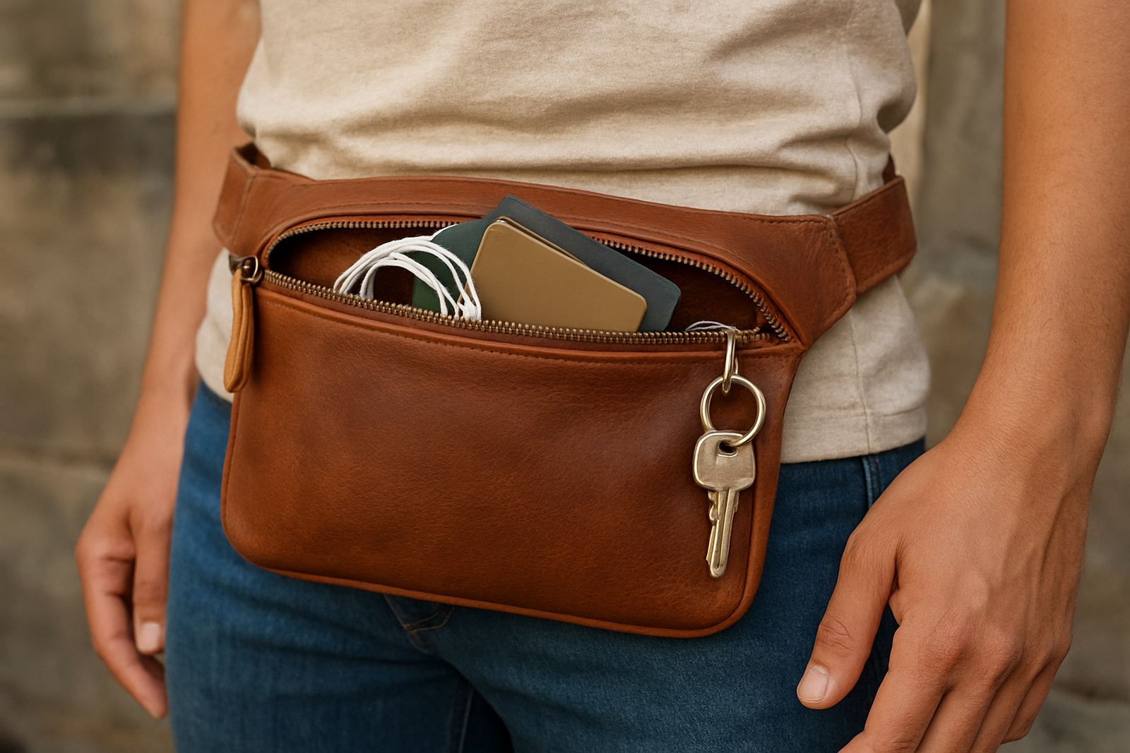 Zip Front Leather